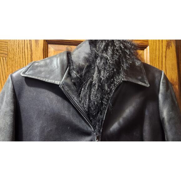 Vintage London Fog Soft Leather Black Women’s Coat Lined Size Med - Picture 2 of 7